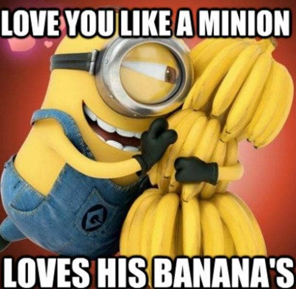 love meme minion banana