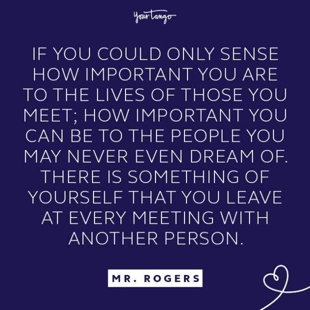 Mr. Rogers quote about what's important