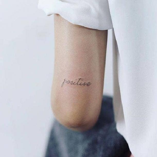 one word tattoos positive