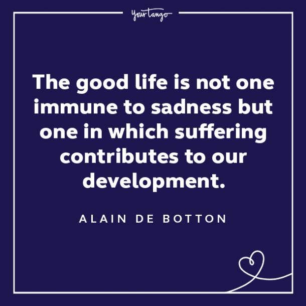 Alain de Botton overcoming sadness quotes