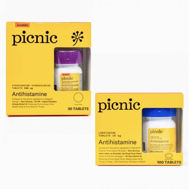 picnic allergy Loratadine and Fexofenadine