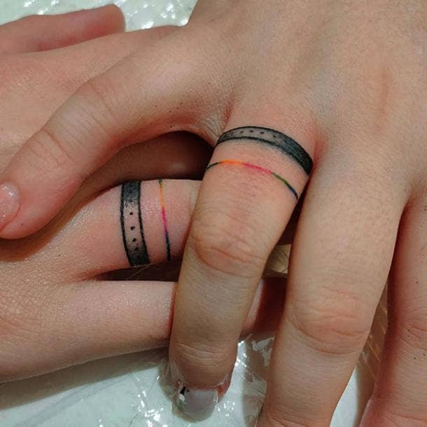 pride wedding ring tattoo