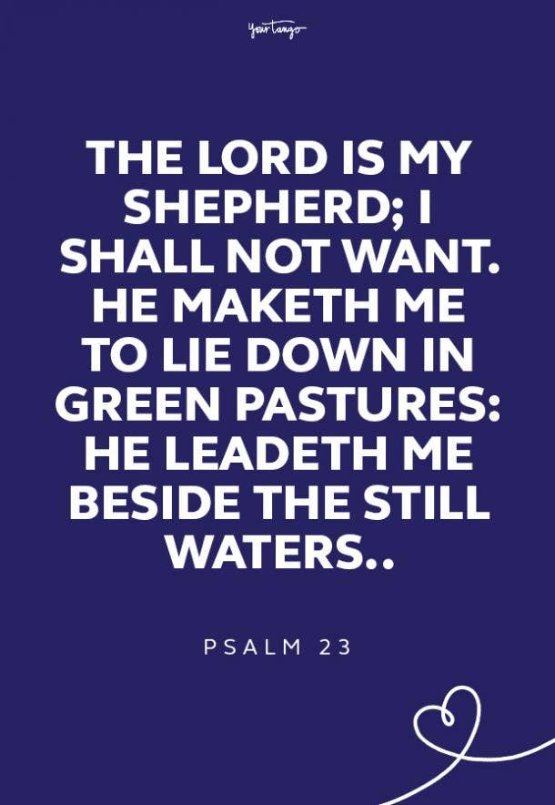 Psalm 23 short bible quotes