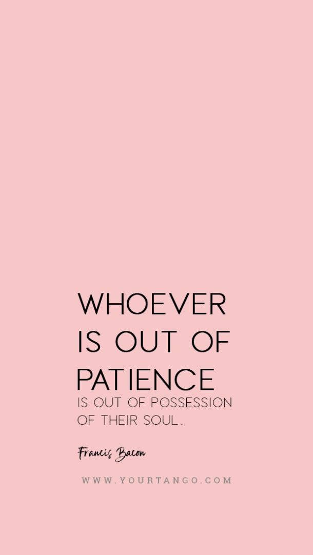 Sir Francis Bacon patience quote