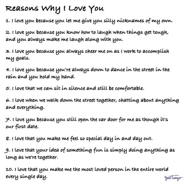 100+ Reasons Why I Love You — A Comprehensive List