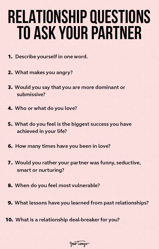 relationship questions to ask your partner