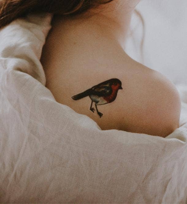 robin tattoo idea for women