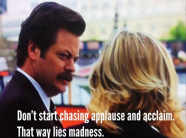 ron swanson applause quote