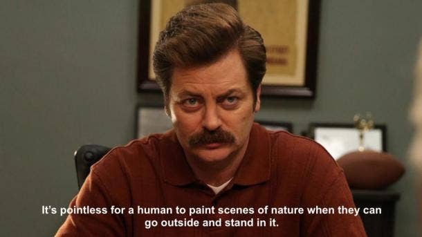 ron swanson nature quote