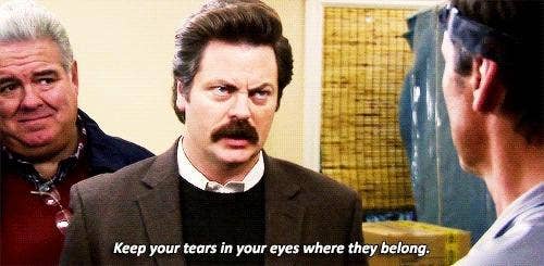 ron swanson tears quote