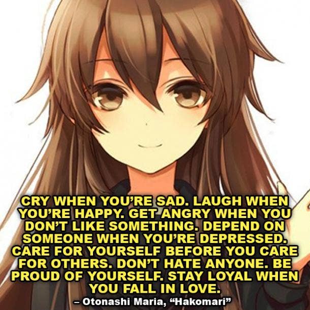 111 Top Anime Quotes About Depression Overcome 