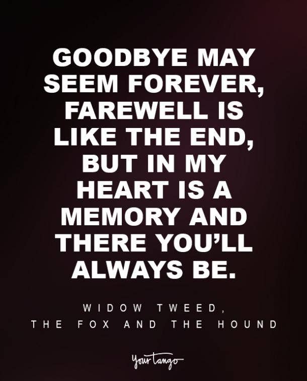 Widow Tweed, The Fox And The Hound Sad Disney Quote