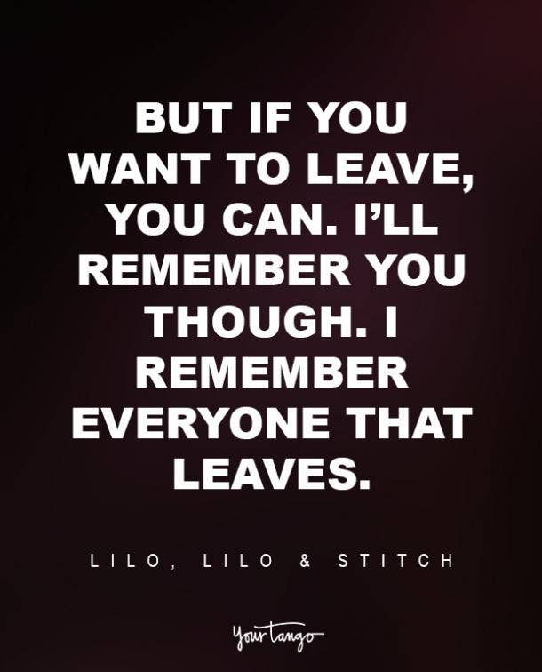 Lilo, Lilo and Stitch Sad Disney Quote