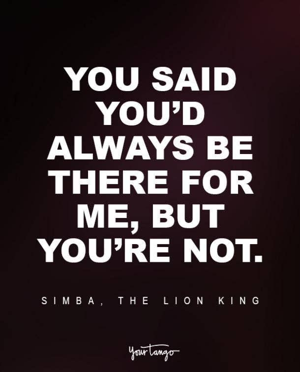 Simba, The Lion King Sad Disney Quote