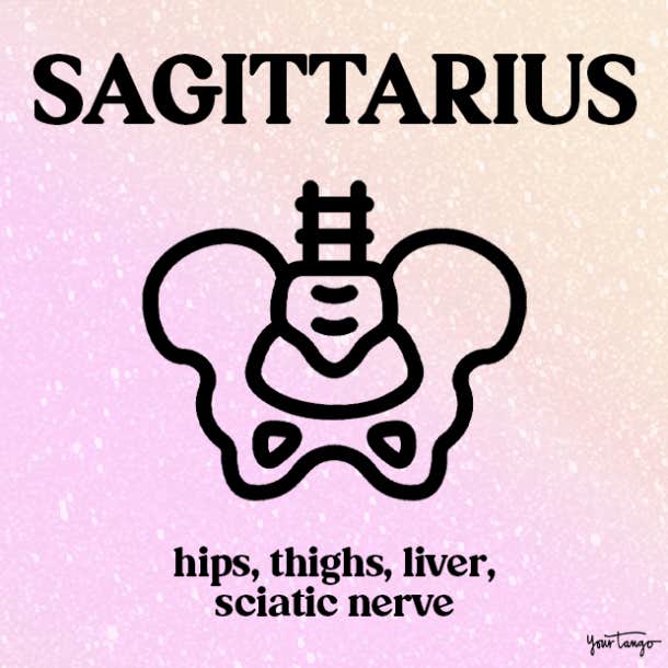 sagittarius ruling body parts