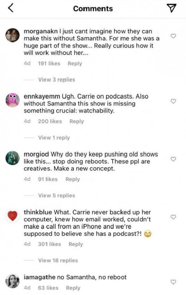 SATC Instagram comments