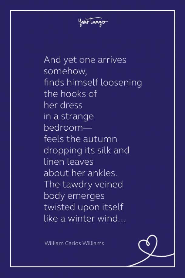 Sexy poem arrival by william carlos williams