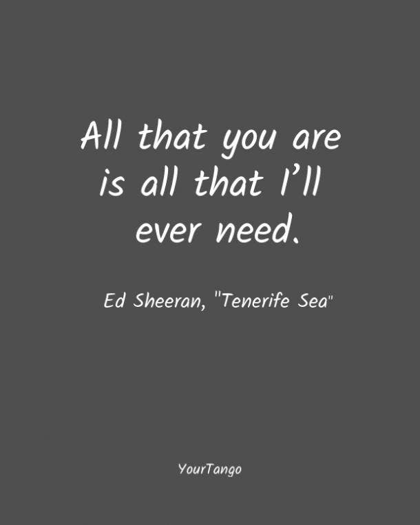 Tenerife Sea short love quote