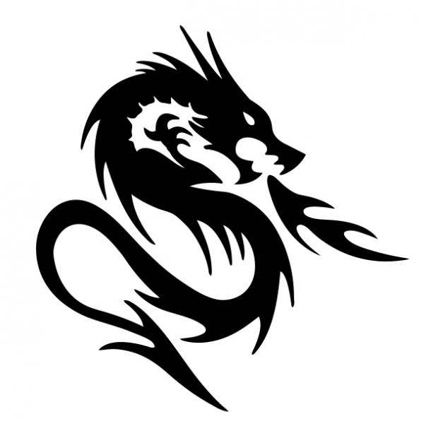 Simple dragon tattoo