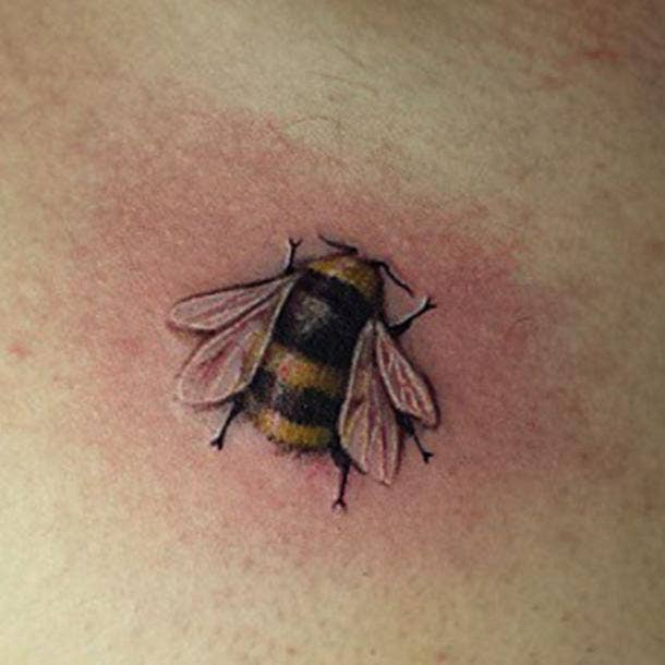 small tattoos with big meaning bumble bee