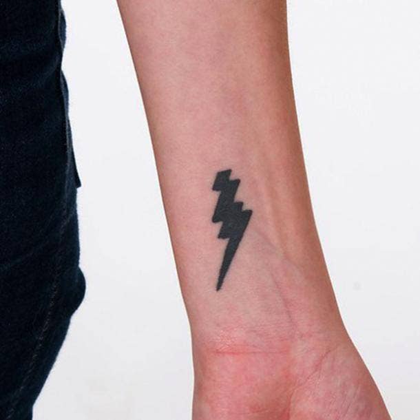 small tattoos with big meanings lightning bolt