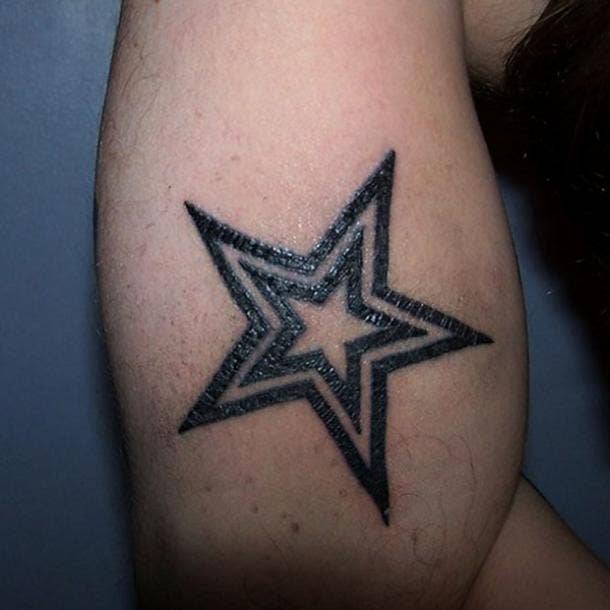 simple star tattoo designs for men