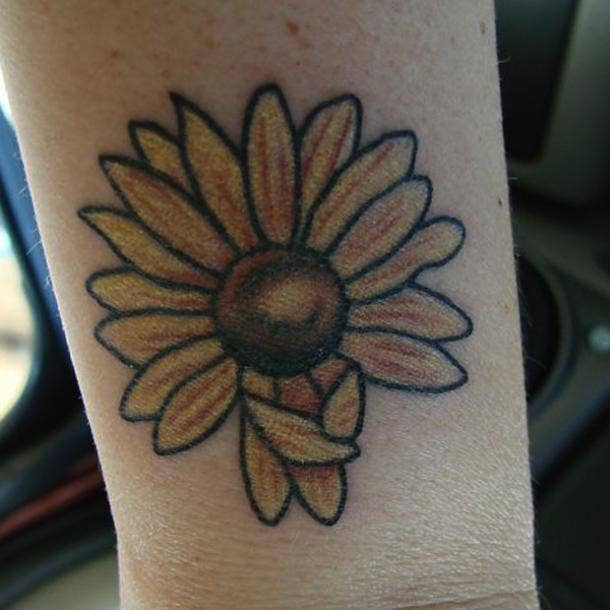 small tattoos with big meaning sunflower