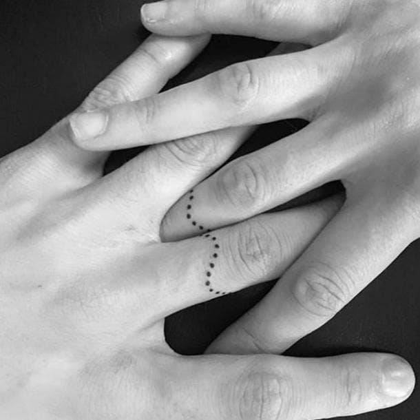 Soulmate wedding ring tattoo