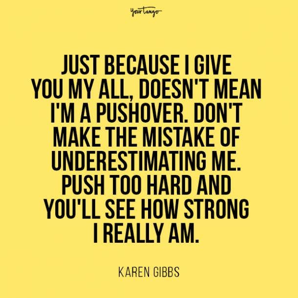 Karen Gibbs Strong Woman Quote