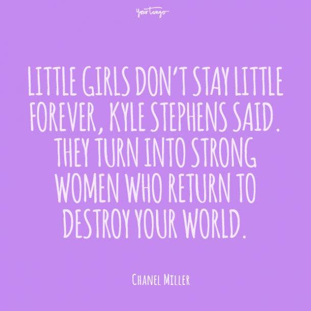 Chanel Miler Strong Woman Quote