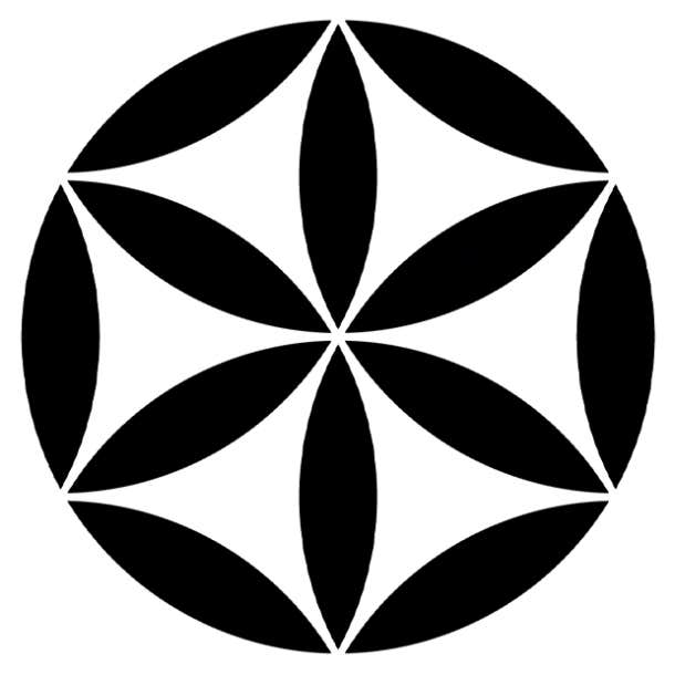 symbols of strength six petal rosette