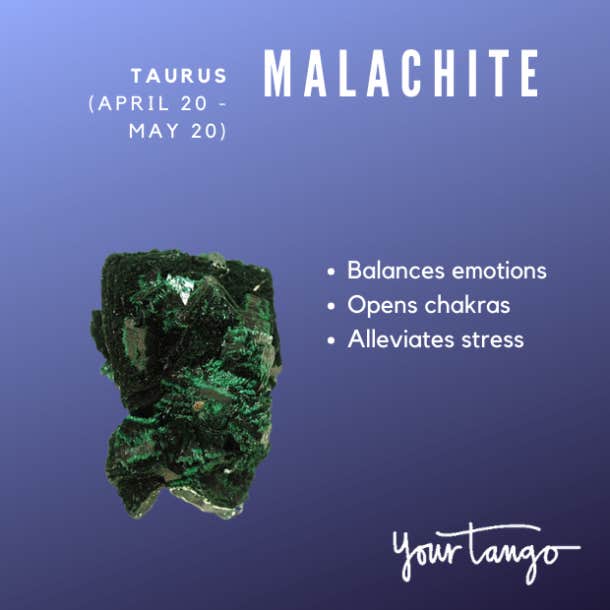 taurus crystals malachite