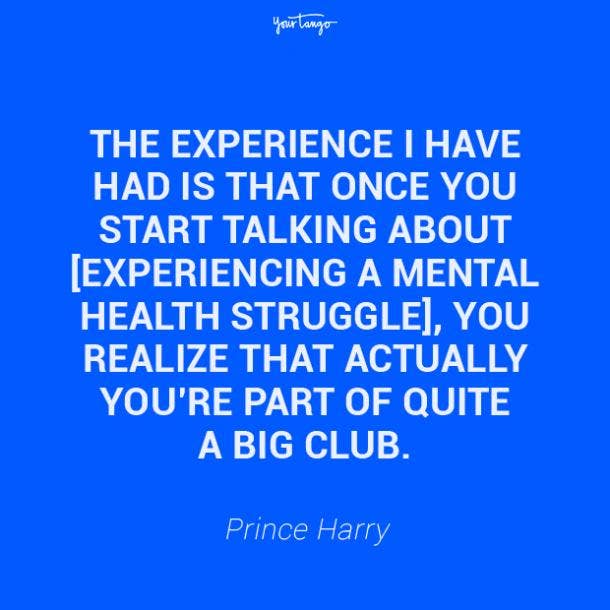 Prince Harry mental health quote