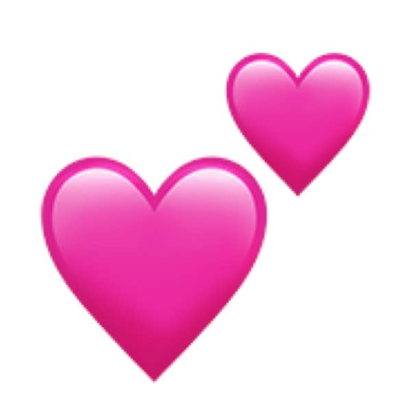 emoji coeur deux coeurs roses