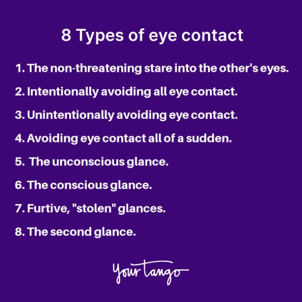 list of types of eye contact