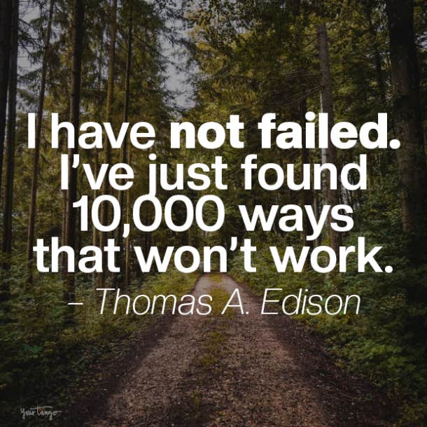 Thomas A. Edison inspirational quote for work