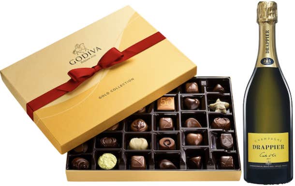 valentine day gifts for girlfriend champagne and chocolates