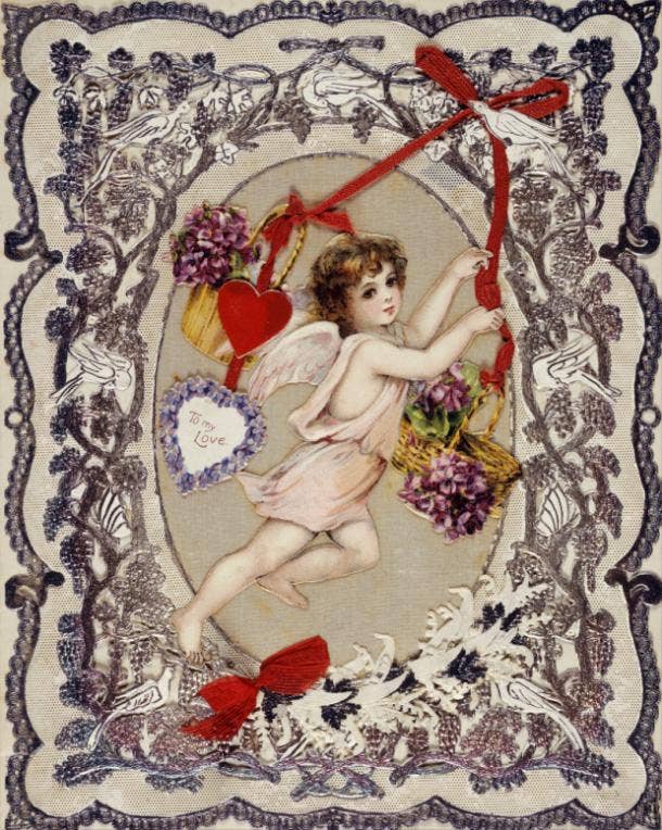 Victorian valentine card