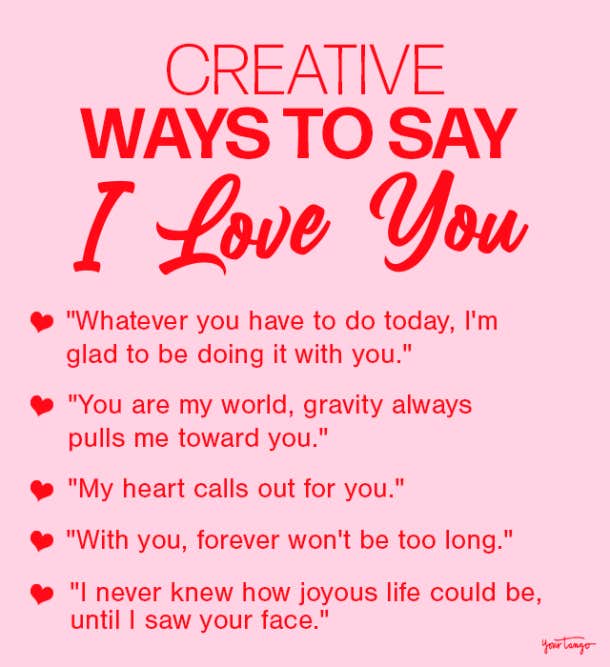 creative ways to say i love you