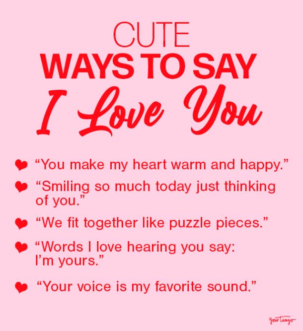 cute ways to say i love you