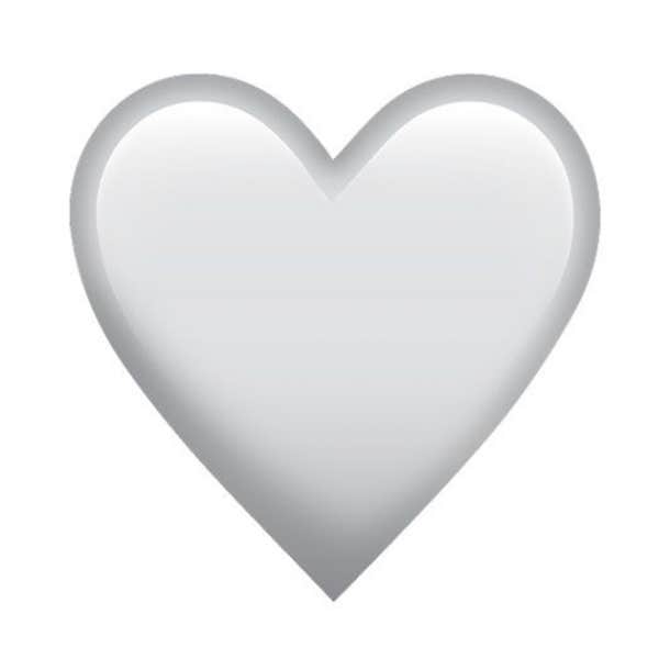 emoji coeur blanc
