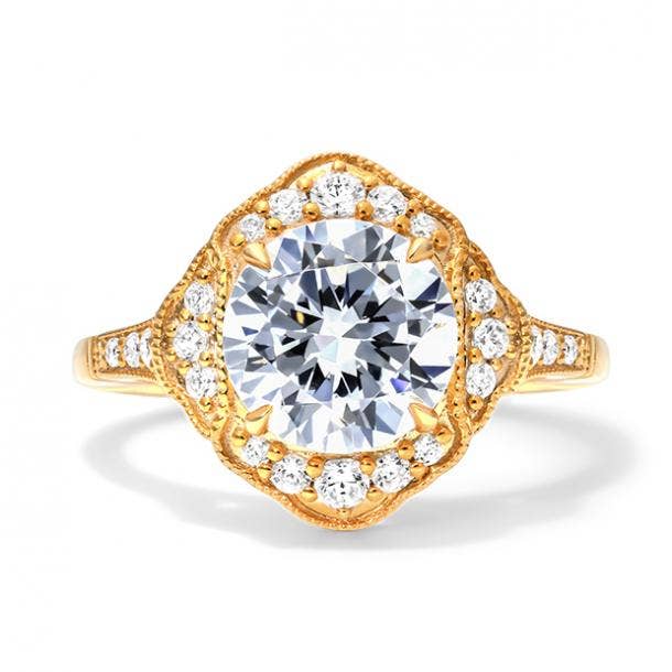 james allen 18K Yellow Gold Regal Frame Diamond Engagement Ring