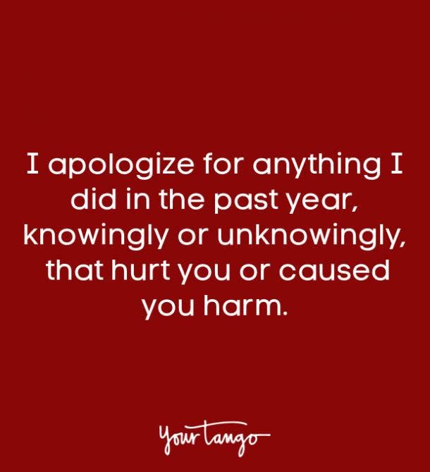 Yom Kippur apology