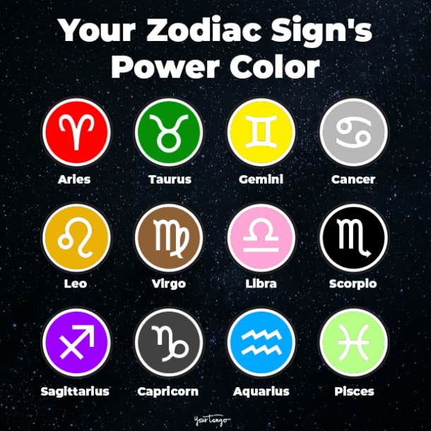 zodiac sign colors chart