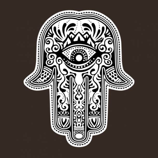 spiritual hand symbols inverted hamsa