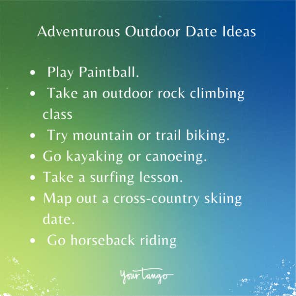 Adventurous outdoor date ideas