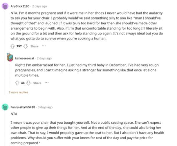 man refuses to give up seat to pregnant woman