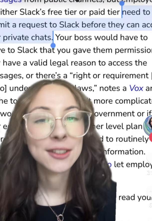 tiktoker says your boss can spy on you through microsoft teams and slack