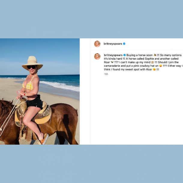 britney spears riding horse announcing divorce
