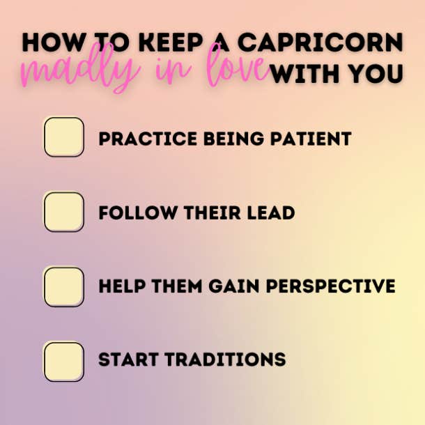 capricorn in love checklist